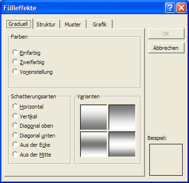 Flleffekte - Register Graduell