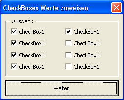 CheckBoxes in Schleife einbinden