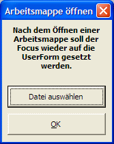 Fokus auf UserForm setzen