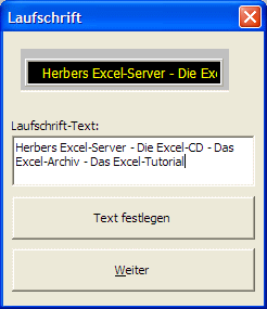 Laufschrift anzeigen